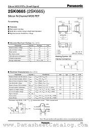 2SK0665 datasheet pdf Panasonic