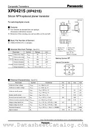 XP04215 datasheet pdf Panasonic