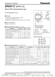 XP04117 datasheet pdf Panasonic