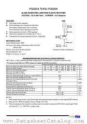 PG600A datasheet pdf Panjit International Inc