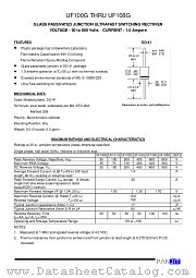 UF101G datasheet pdf Panjit International Inc