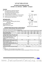 UF1010 datasheet pdf Panjit International Inc