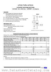 UF204 datasheet pdf Panjit International Inc