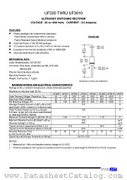 UF301 datasheet pdf Panjit International Inc