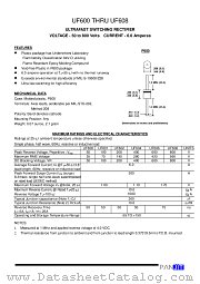 UF600 datasheet pdf Panjit International Inc