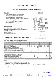 UF800F datasheet pdf Panjit International Inc