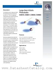 C30619 datasheet pdf PerkinElmer Optoelectronics