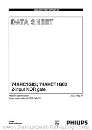 74AHC1G02 datasheet pdf Philips