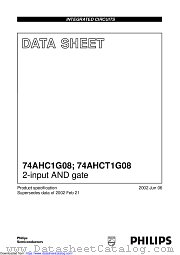 74AHCT1G08 datasheet pdf Philips