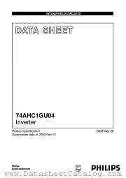 74AHC1GU04 datasheet pdf Philips