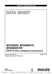 BFG505W/X datasheet pdf Philips