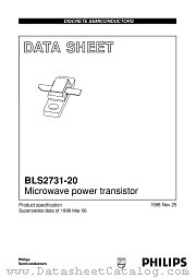 BLS2731-20 datasheet pdf Philips