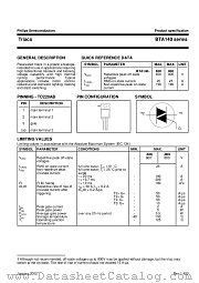 BTA140-600 datasheet pdf Philips