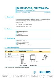 BUK7508-55A datasheet pdf Philips