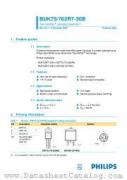 BUK752R7-30B datasheet pdf Philips