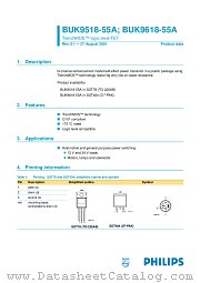 BUK9618-55A datasheet pdf Philips