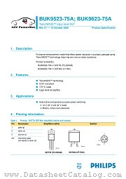 BUK9523-75A datasheet pdf Philips