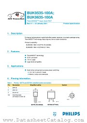 BUK9535-100A datasheet pdf Philips