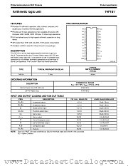 74F181 datasheet pdf Philips