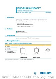 PHD101NQ03LT datasheet pdf Philips