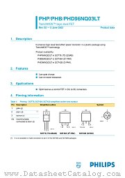 PHD96NQ03LT datasheet pdf Philips