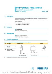 PHP73N06T datasheet pdf Philips