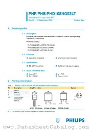 PHB108NQ03LT datasheet pdf Philips