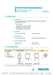 PHD63NQ03LT datasheet pdf Philips