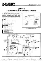 SL6654 datasheet pdf PLESSEY Semiconductors