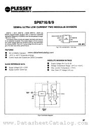 SP8716 datasheet pdf PLESSEY Semiconductors