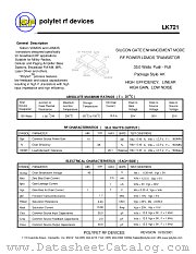 LK721 datasheet pdf Polyfet RF Devices