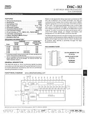 DAC312 datasheet pdf Precision Monolithics