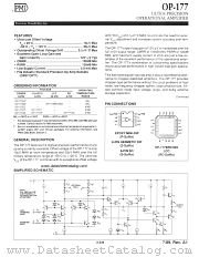 OP177 datasheet pdf Precision Monolithics