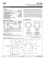 OP290 datasheet pdf Precision Monolithics