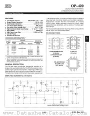 OP420 datasheet pdf Precision Monolithics