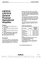 LM101AD datasheet pdf Raytheon