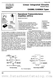 CA3080 datasheet pdf RCA Solid State