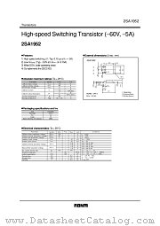 2SA1952 datasheet pdf ROHM