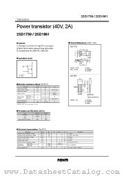 2SD1861 datasheet pdf ROHM