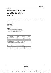 BA3571F/FS datasheet pdf ROHM