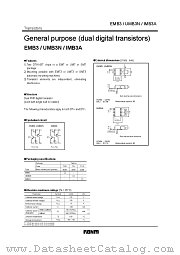 UMB3N datasheet pdf ROHM