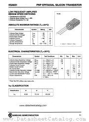 KSA931 datasheet pdf Samsung Electronic