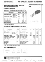 KSB1116 datasheet pdf Samsung Electronic