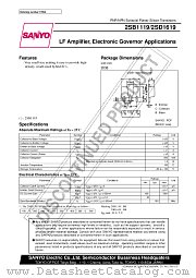 2SB1119 datasheet pdf SANYO