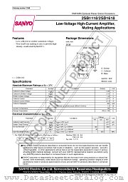 2SD1618 datasheet pdf SANYO