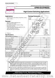 CPH6103 datasheet pdf SANYO