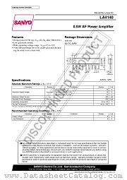 LA4140 datasheet pdf SANYO