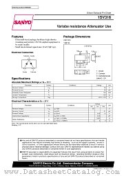 1SV316 datasheet pdf SANYO