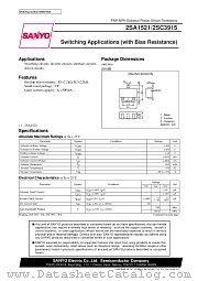 2SA1521 datasheet pdf SANYO