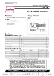 2SB1140 datasheet pdf SANYO